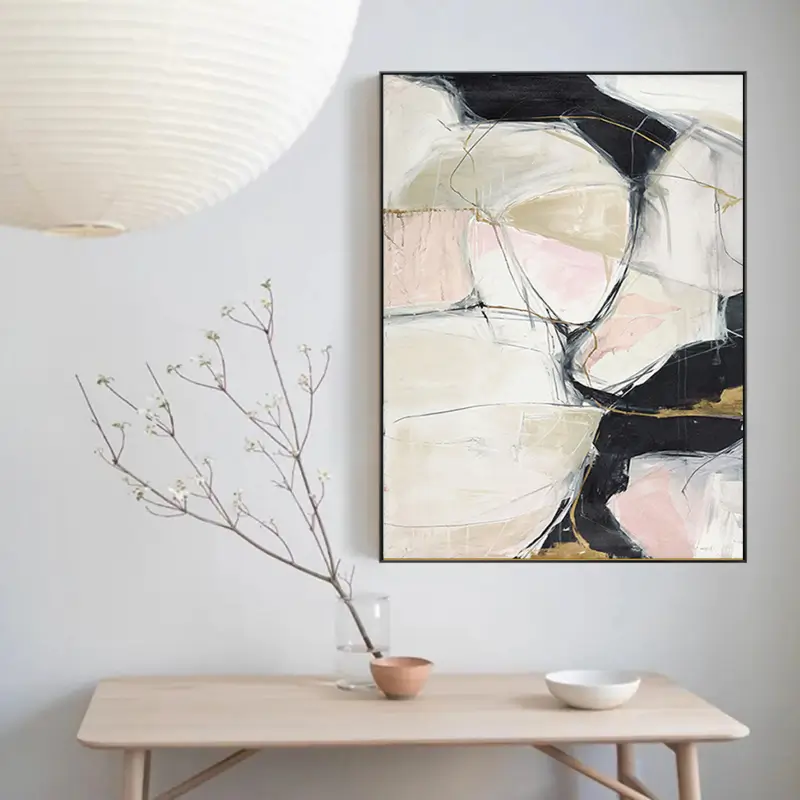 Abstract Painting #AB 005 - Modern Wall Art for Living Room, Bedroom & Office Decor | Handmade Canvas Artwork