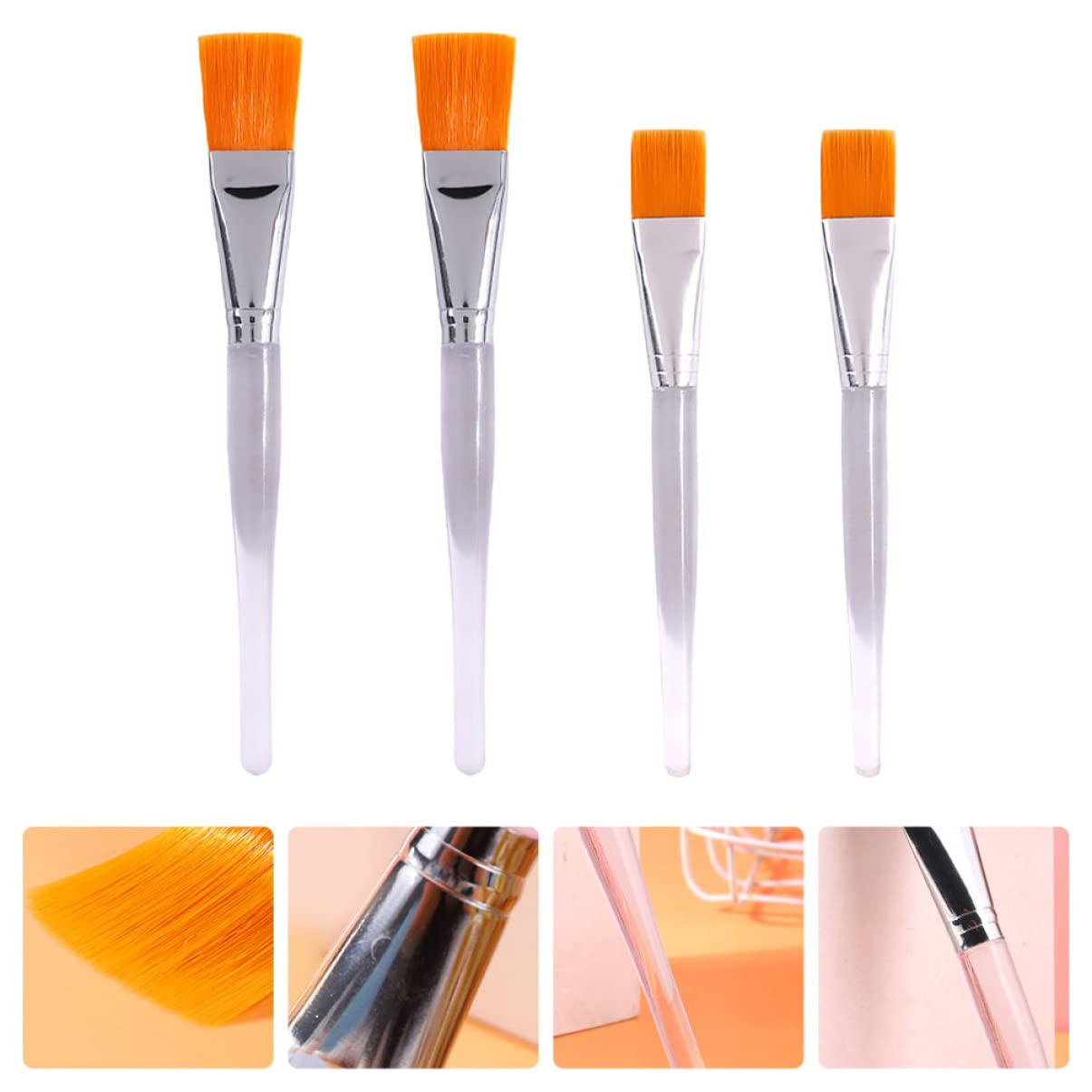 Professional Clear Plastic Skin Facial Applicator Brush - Beauty Body Care & Makeup Tool for Salon, Gel Mask Application, Butter Manual Cosmetic (Transparent) | Perfect for Home Spa & Professional Makeup