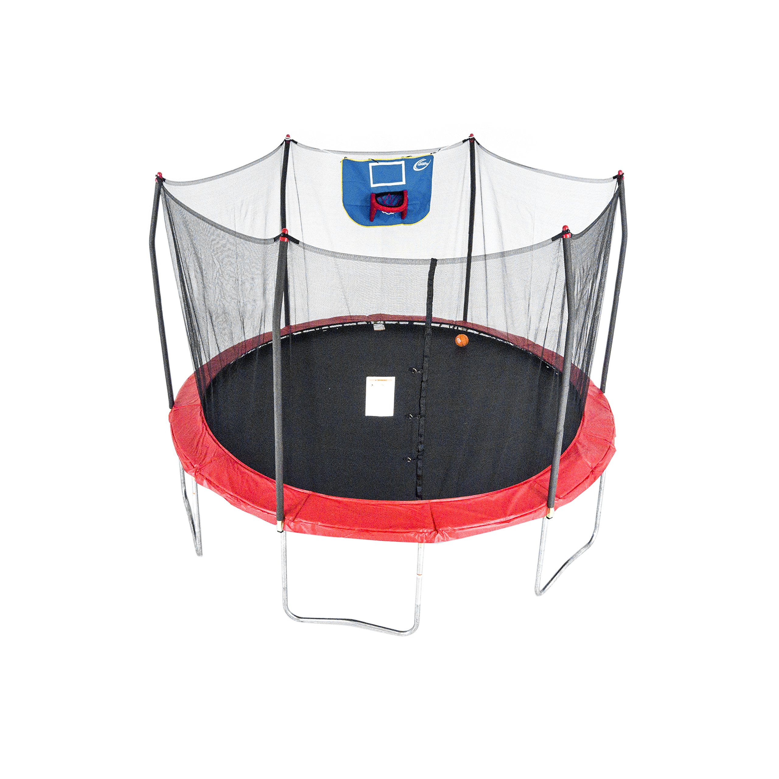 Skywalker Trampoline 8FT, 12FT, 15FT Round Outdoor Trampoline with Safety Enclosure Net, Durable Jump Mat & Basketball Hoop - Perfect for Backyard Fun, Kids Play, Fitness Exercise & Family Bonding