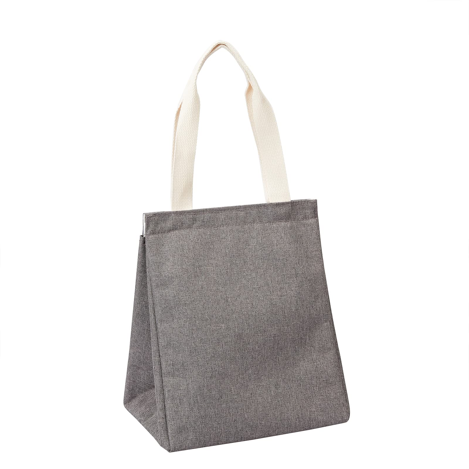 Eco-Friendly Insulated Lunch Bag for Women & Men - Reusable, Waterproof Cooler Tote for Work, School & Picnics - Portable Meal Container (Grey)
