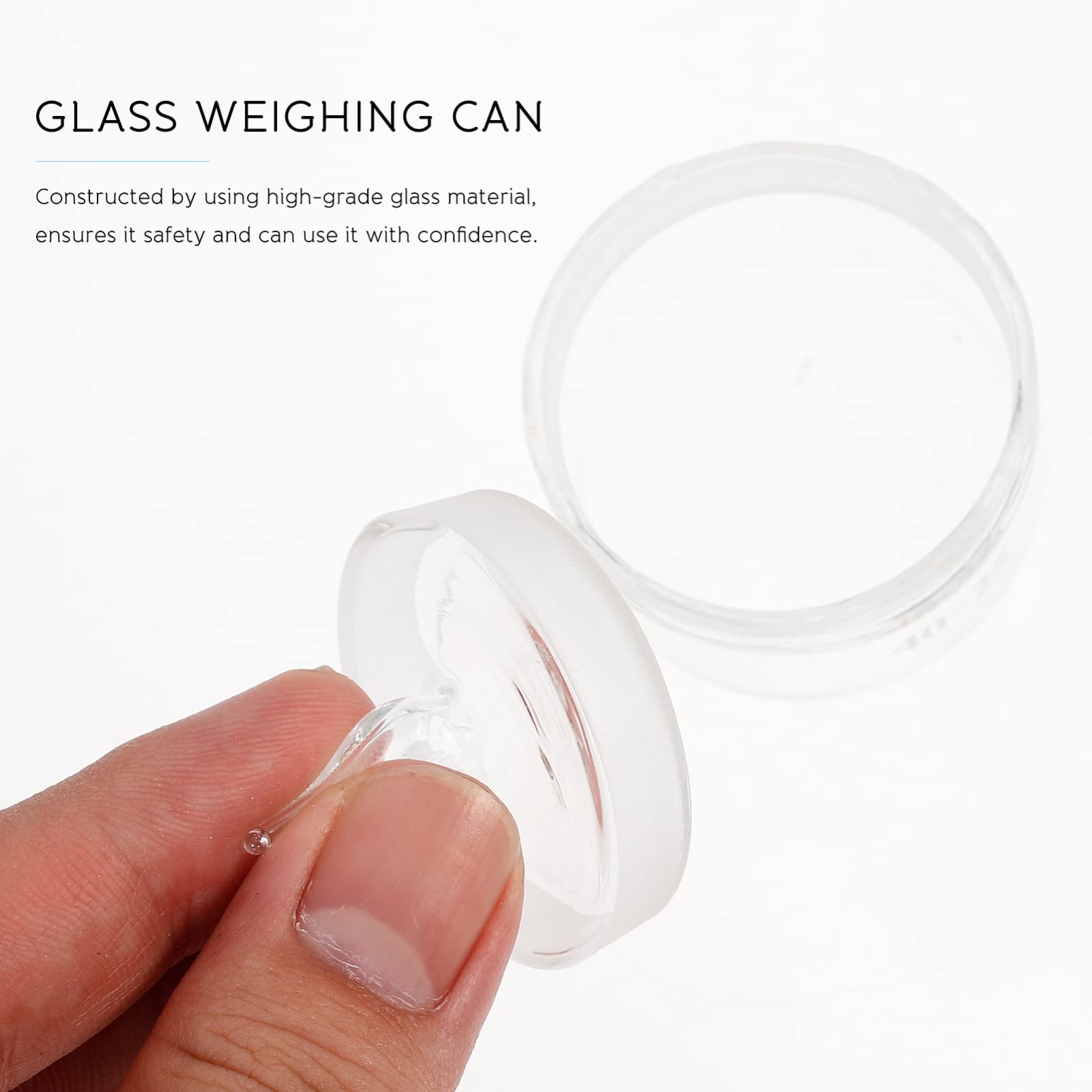 Premium Clear Borosilicate Glass Weighing Bottles - Tall & Low Form with Interchangeable Ground Stoppers - Lab Equipment for Chemical Storage & Precise Measurements - Ideal for Laboratories, Research & Scientific Experiments