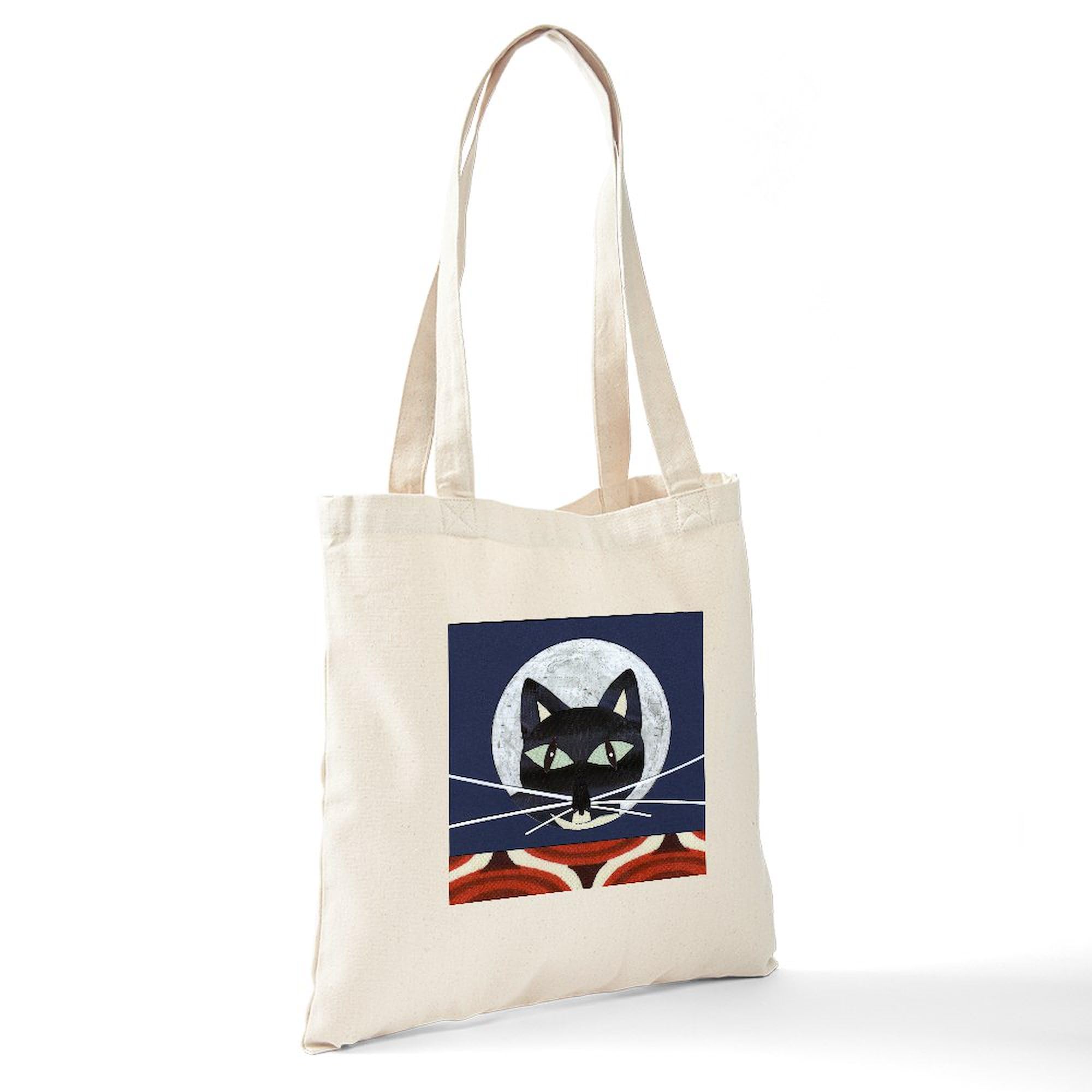 Space Cat Tote Bag - Natural Canvas Reusable Shopping Bag for Groceries, Beach & Everyday Use | Eco-Friendly Cotton Tote