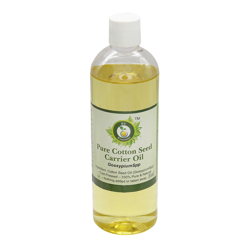 Organic RV Essential Pure Cotton Seed Carrier Oil 200ml - 100% Natural Gossypium Spp for Skin & Hair Care - Perfect for Massage, Aromatherapy & DIY Beauty Products