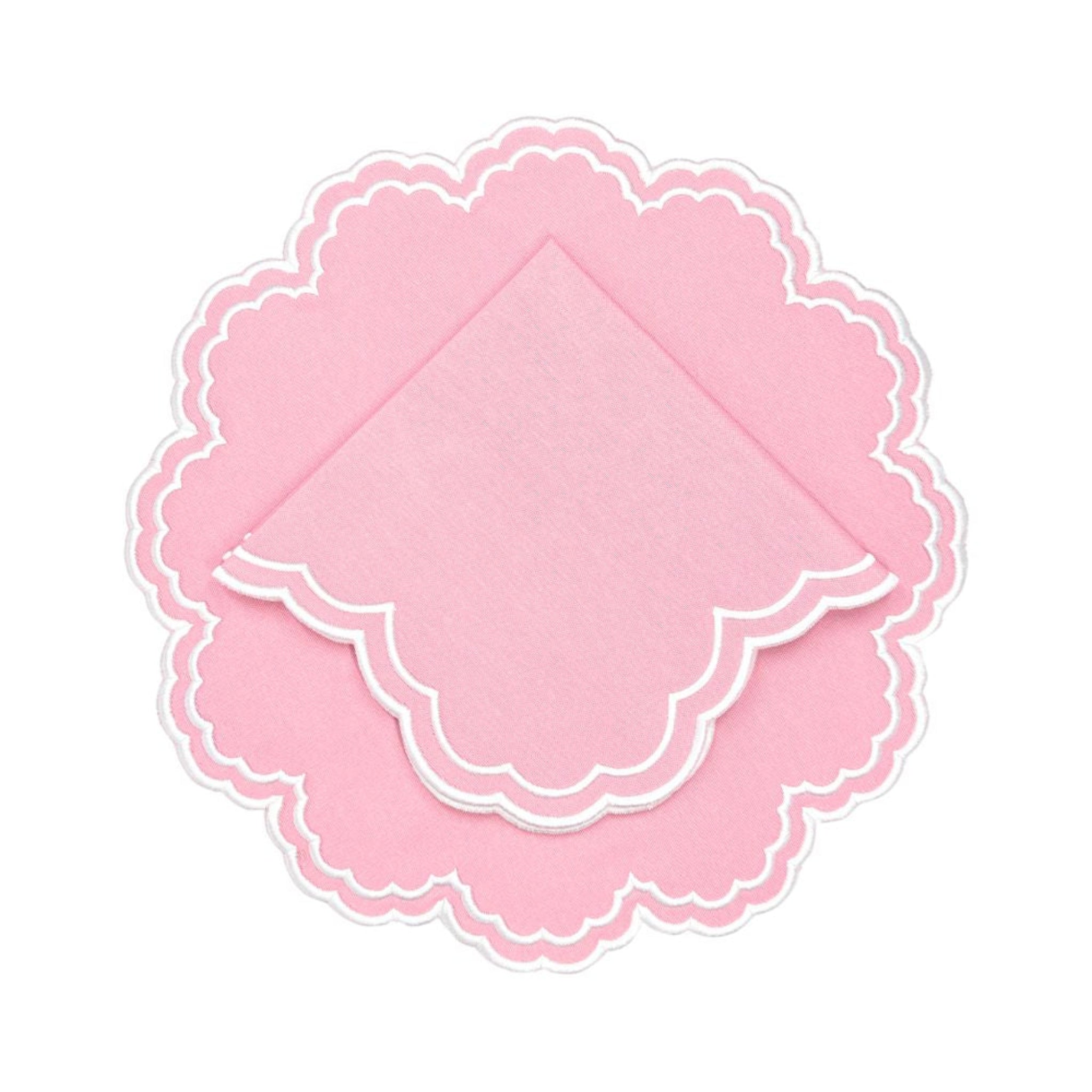 Bettina Pink Napkins - Set of 4 Premium Quality Cloth Napkins for Elegant Dining, Parties & Special Occasions