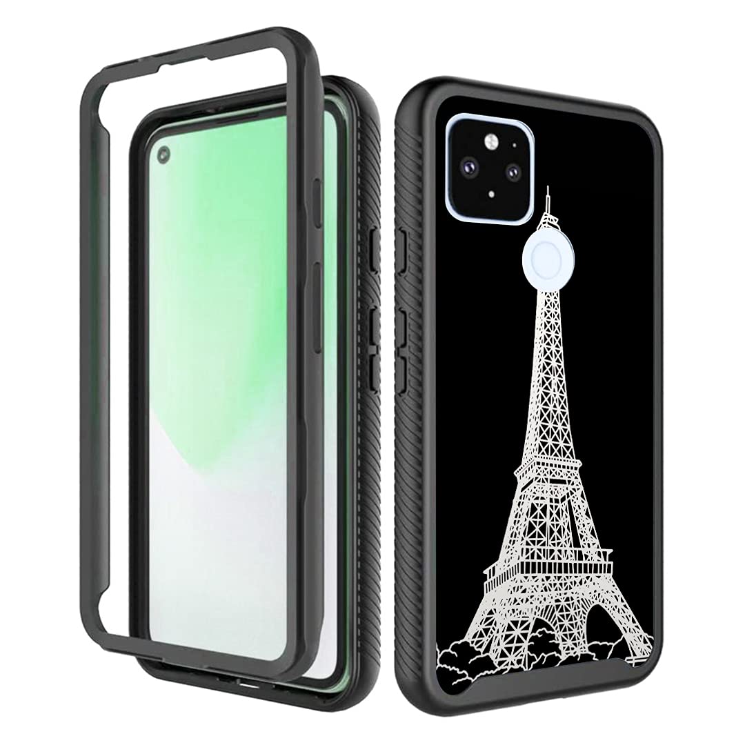 Premium Shockproof Case for Google Pixel 4a 5G - Cute Eiffel Tower Design for Travel & Daily Use