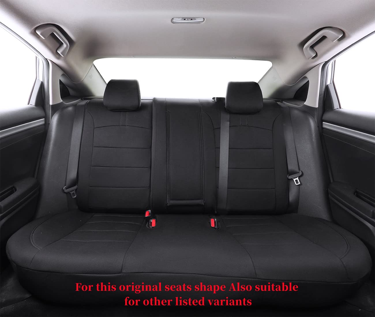 Premium Custom Seat Covers for 2016-2021 Honda Civic Sedan EX-L/EX-T/EX/Touring/LX-P/Sport Models - Full Set Black Car Interior Accessories | Perfect for Daily Commute, Road Trips & Car Protection