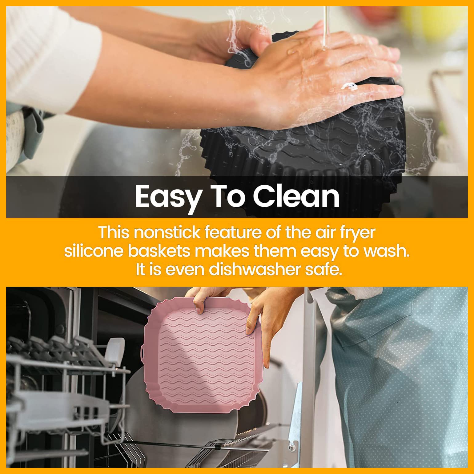 Non-Stick Silicone Air Fryer Liners - Reusable 8.5