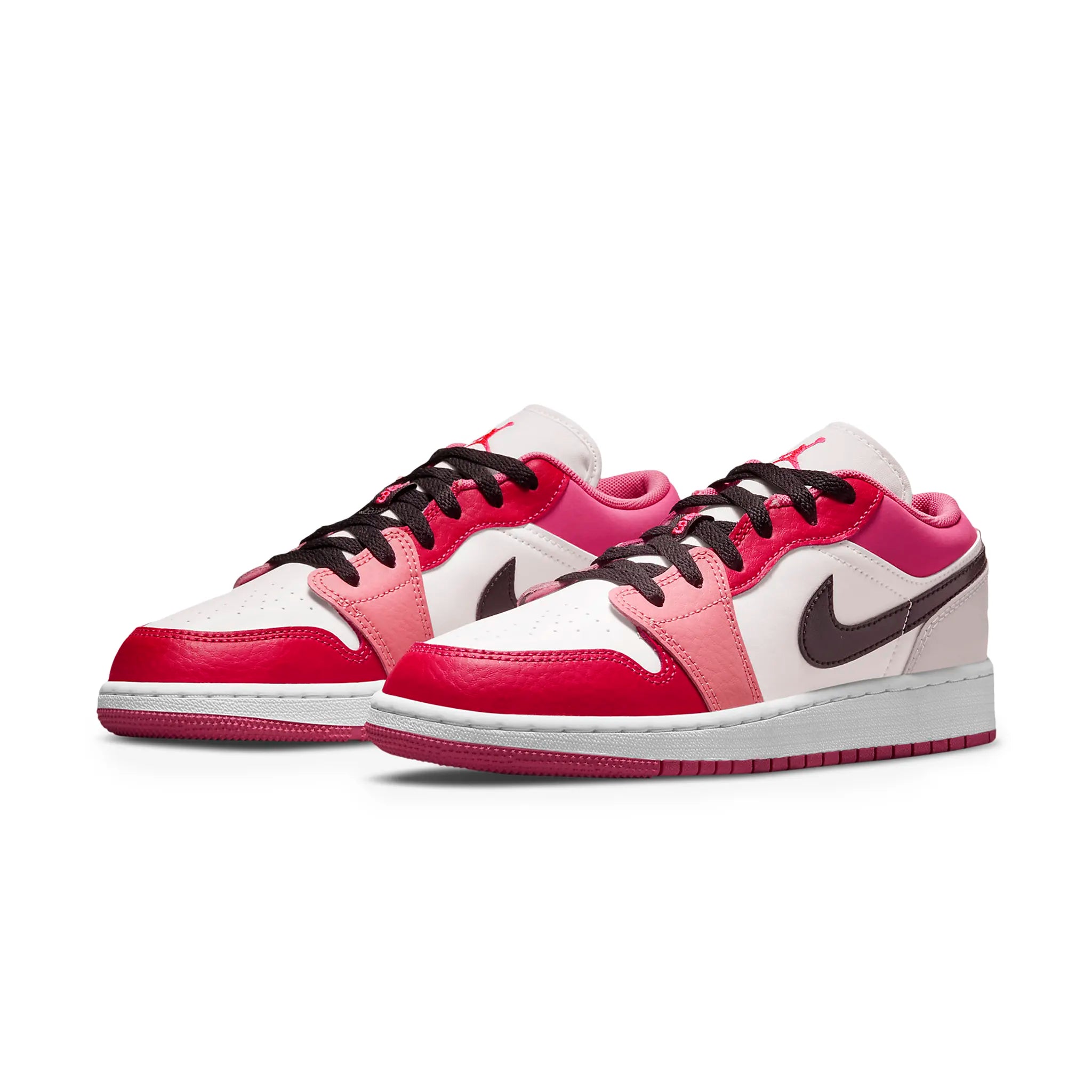 Air Jordan 1 Low Pink Red Girls' Sneakers - Comfortable Basketball Shoes for Kids & Teens - Perfect for School, Sports, and Casual Wear