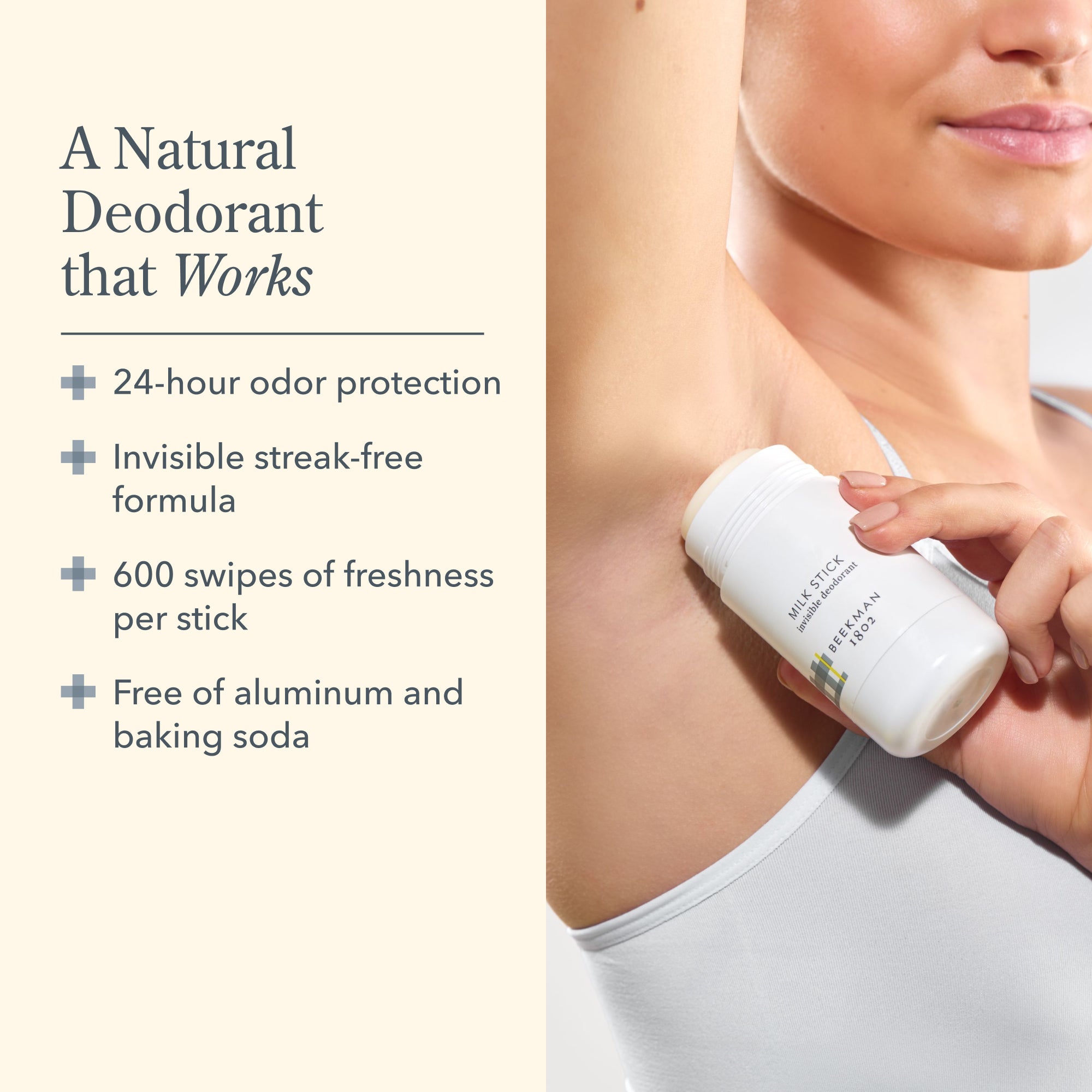 Natural Milk Stick Deodorant Duo - Organic & Aluminum-Free Deodorant for Women & Men - Fresh All Day Protection for Gym, Work & Outdoor Activities