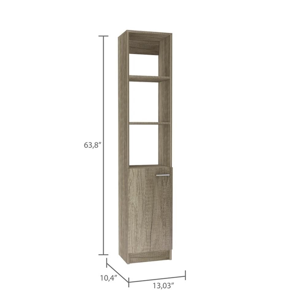 Tuhome Malaga Linen Cabinet Light Oak - Engineered Wood Storage Cabinet for Bedroom, Bathroom & Living Room - Modern Home Organization Solution