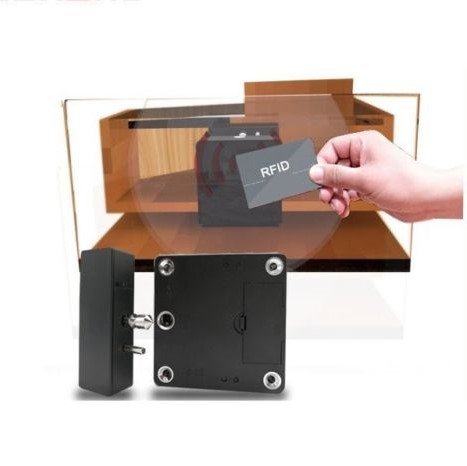 Lock Connection™ - Bluetooth & RFID Hidden Cabinet/Drawer Lock (13.56MHz) - Smart Home Security for Jewelry, Documents & Valuables