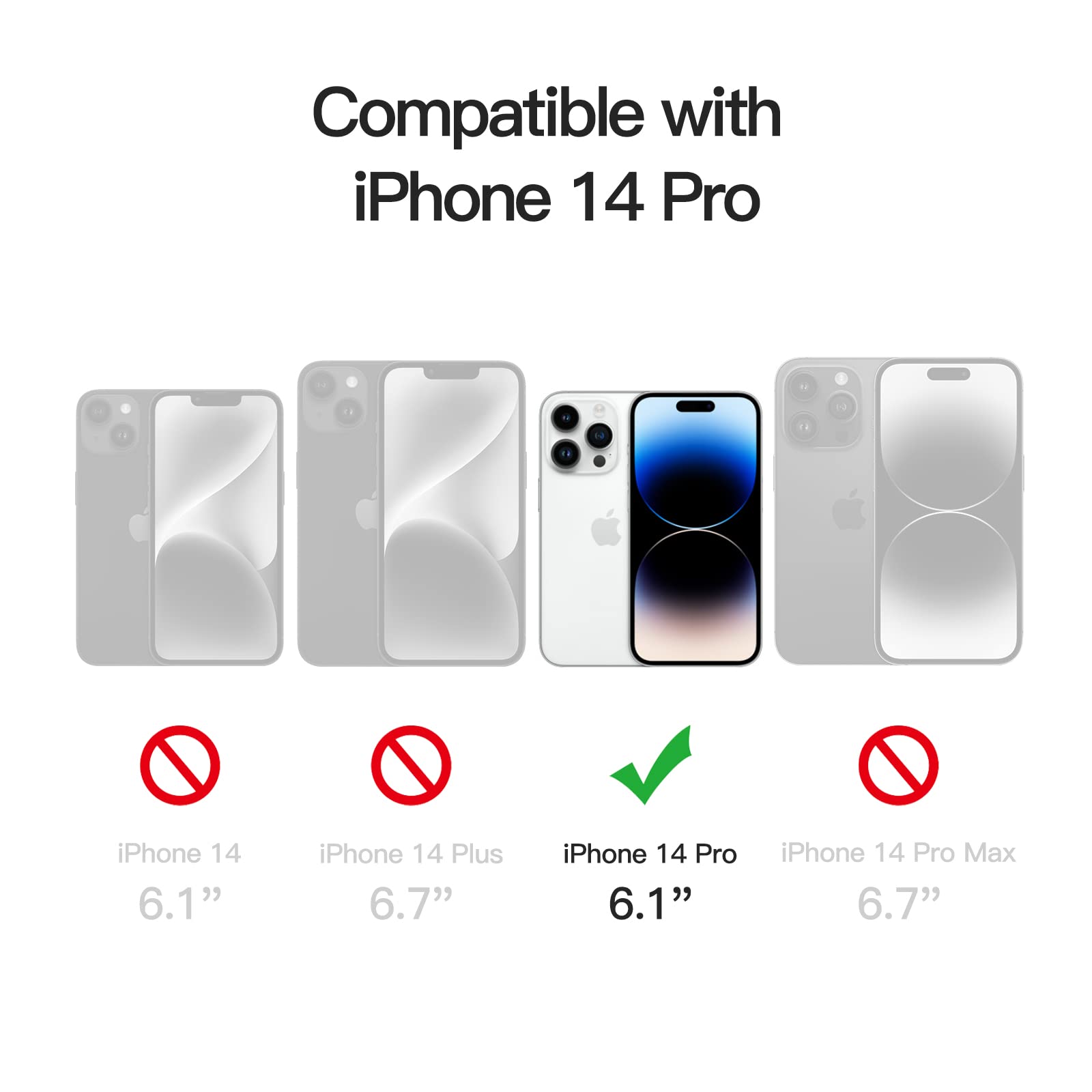 JETech Soft Clear Case for iPhone 14 Pro 6.1-Inch | MagSafe Compatible | Shockproof TPU Cover with Full Camera Protection | Silver | Perfect for Everyday Use, Wireless Charging & Drop Protection