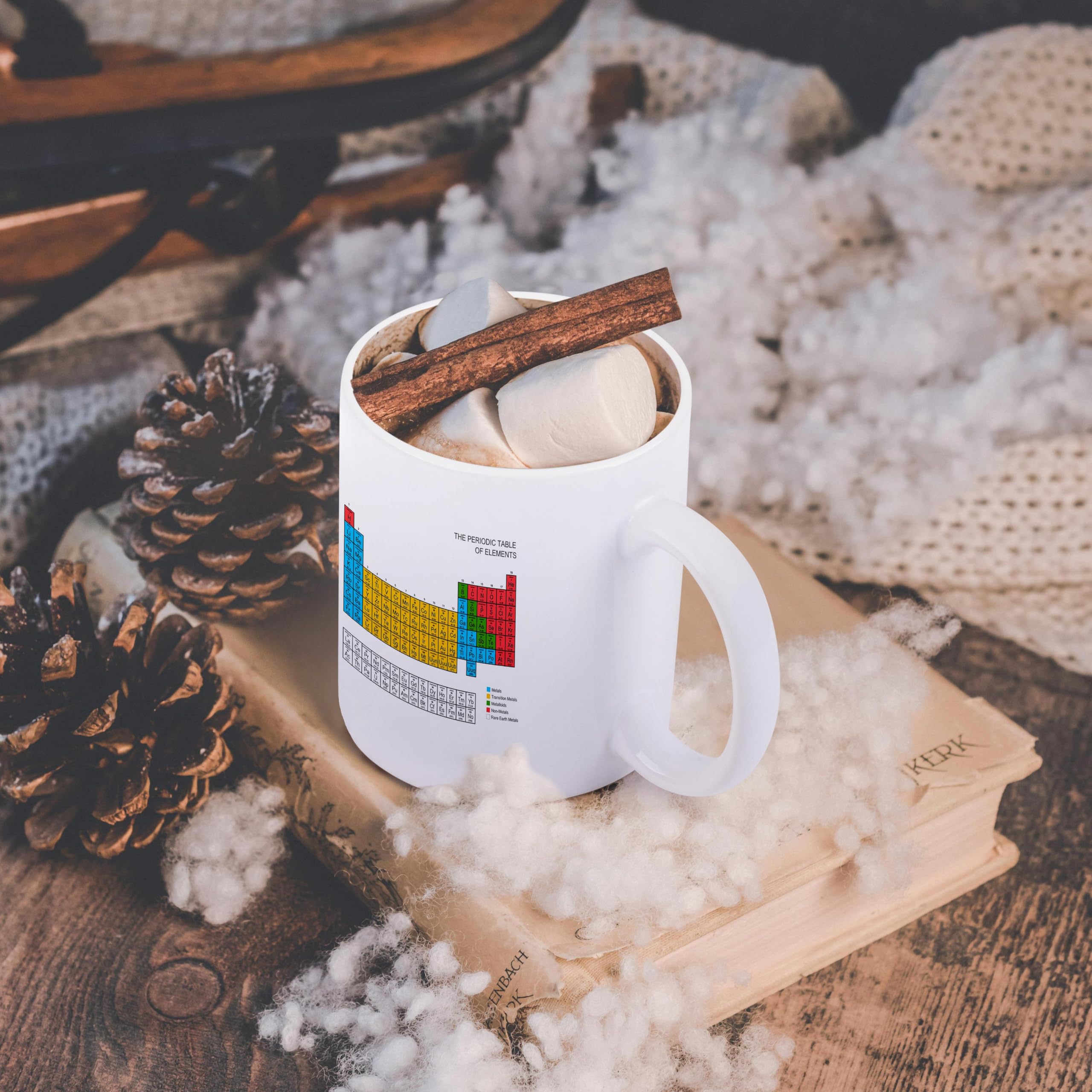 3dRose Periodic Table Magic Transforming Mug - 11oz Science Gift for Students & Teachers, Perfect for Classrooms, Labs & Chemistry Enthusiasts