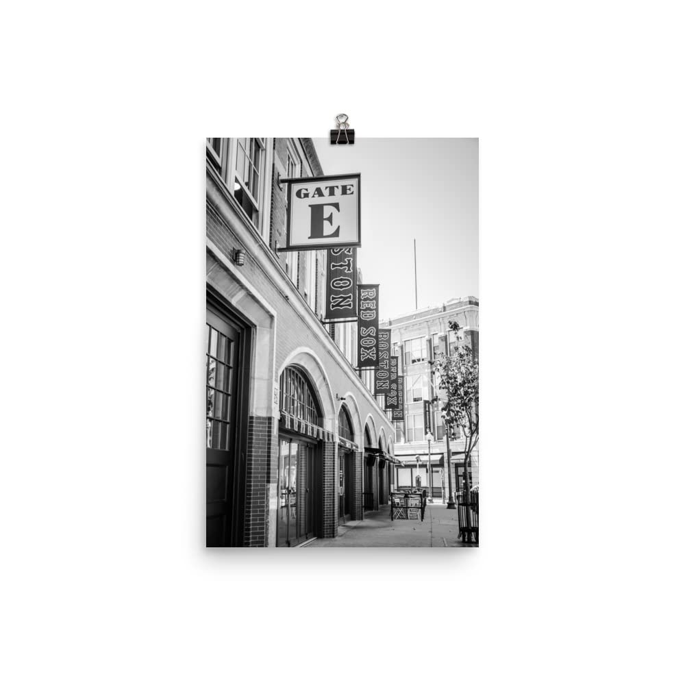 12x18 Inch Fenway Park Wall Art Print - Unframed Boston Baseball Stadium Photo Poster | Black & White Sports Decor for Office, Living Room, Bedroom | Perfect Gift for Baseball Fans & Home Decor Enthusiasts | Ideal for Game Rooms, Man Caves & Sports-Themed Spaces
