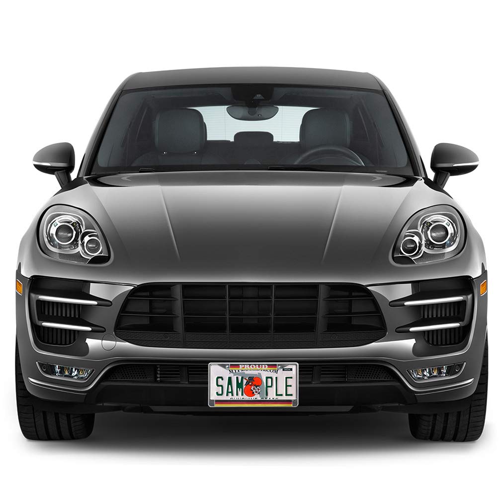 Premium German Flag Metal License Plate Frame - Weatherproof & Durable Car Accessory with Solid Insert (Hot Pink, 2 Holes) - Perfect for German Car Enthusiasts & Patriotic Vehicle Decoration