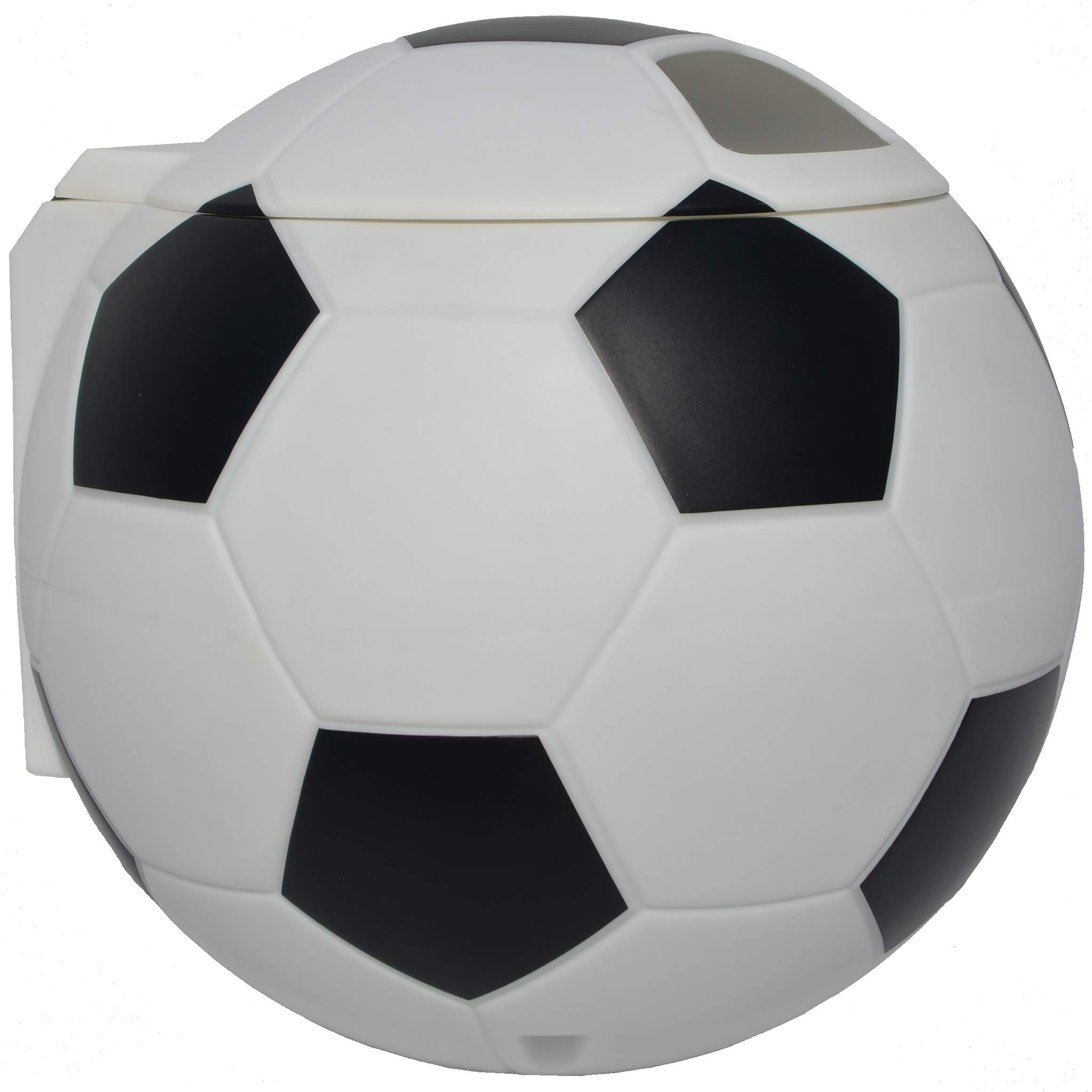 Vodaland 4 Gallon Outdoor Mounted Trash Can with Removable Bin - Durable Soccer-Themed Waste Bin for Parks, Schools, Playgrounds & Recreational Areas - Perfect for Sports Fields, Picnic Areas & Public Spaces
