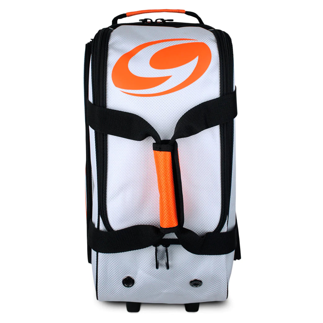Genesis Sport 2 Ball Roller Bowling Bag - White | Durable & Lightweight Bowling Ball Carrier with Wheels | Perfect for League Play, Tournaments & Practice Sessions