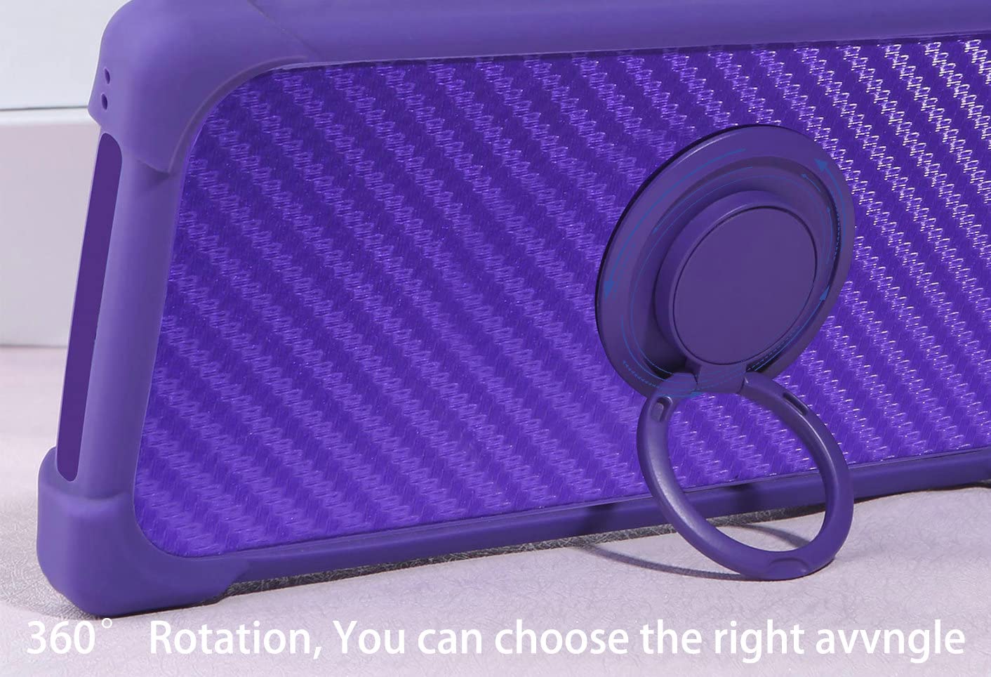 BLU J9L Phone Case with Magnetic 360° Swivel Stand & Ring Holder - Purple | Compatible with BLU J9L | Perfect for Hands-Free Viewing, Gaming, and Video Calls