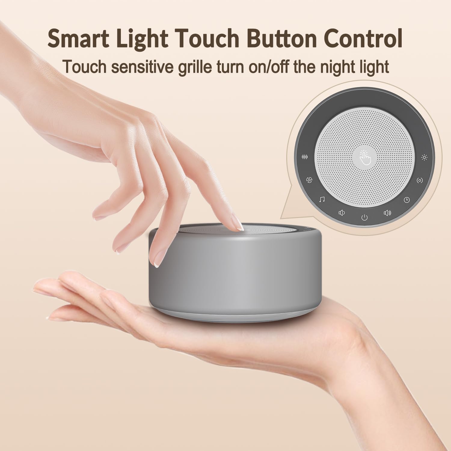 **Nursery Lamp with Sound Machine - 7 Color Changing Night Light, 30 Soothing Sounds & White Noise for Baby & Adults - Touch Control, Timer, Memory Function, Plug-in - Perfect for Bedtime, Nursery, Relaxation & Sleep Aid**