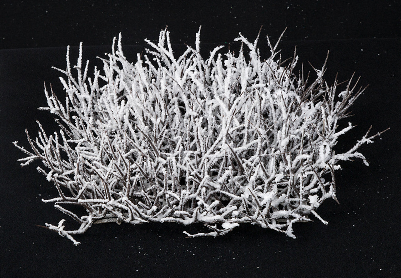 15x15x4.5 Inch Glittered & Flocked Artificial Twig Mat - White/Brown Christmas Decor (Pack of 6) | Perfect for Holiday Table Centerpieces, Mantel Decor, and Winter Wreath Accents