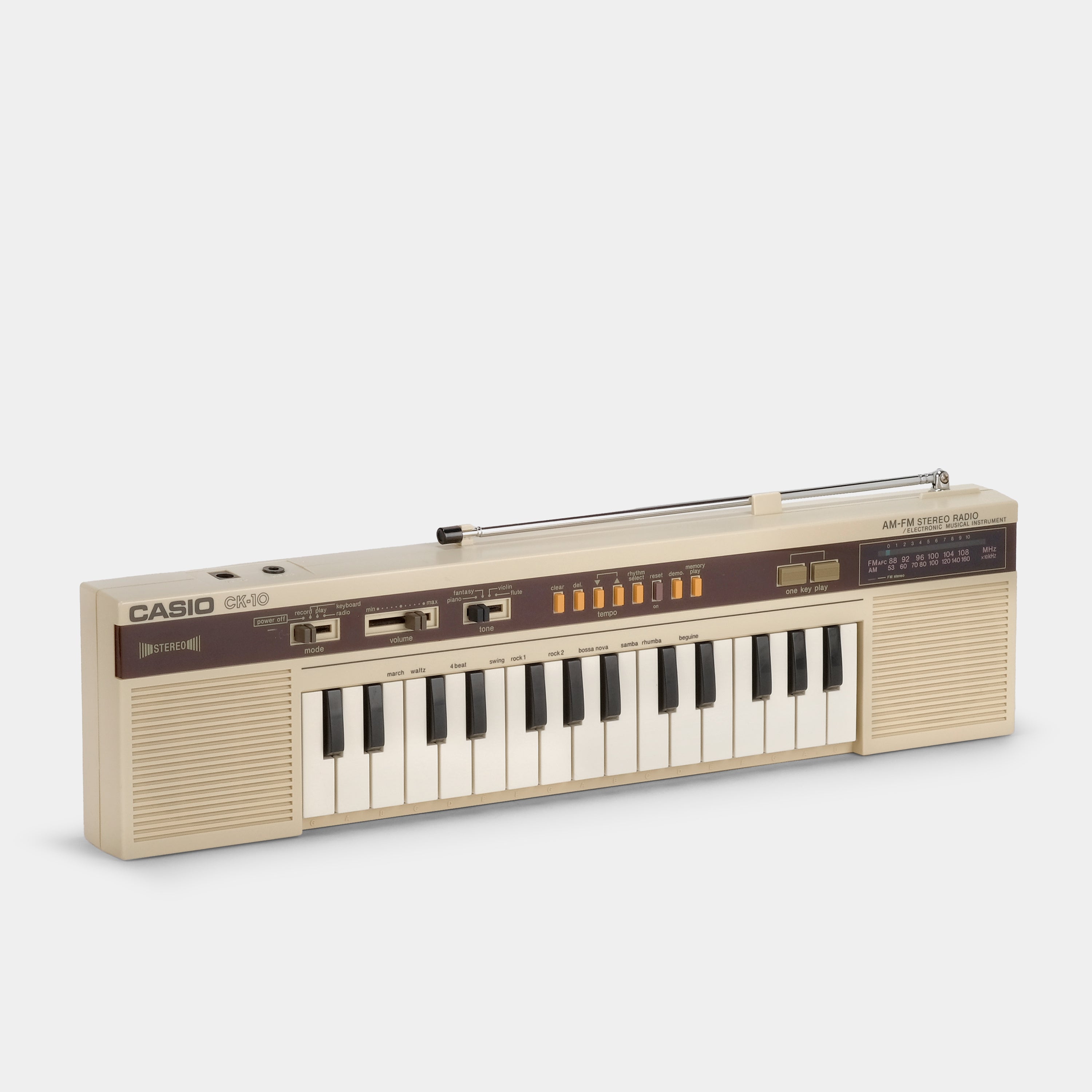 Casio CK-10 AM/FM Stereo Synthesizer Keyboard - 61-Key Portable Electronic Piano with Built-in Speakers for Beginners & Home Practice | Perfect for Music Lessons, Studio Recording & Live Performances