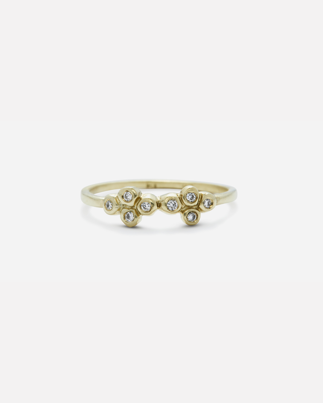 Bubble 15 White Diamond Ring - Elegant 925 Sterling Silver Jewelry for Women, Perfect for Engagement, Wedding & Anniversary Gifts