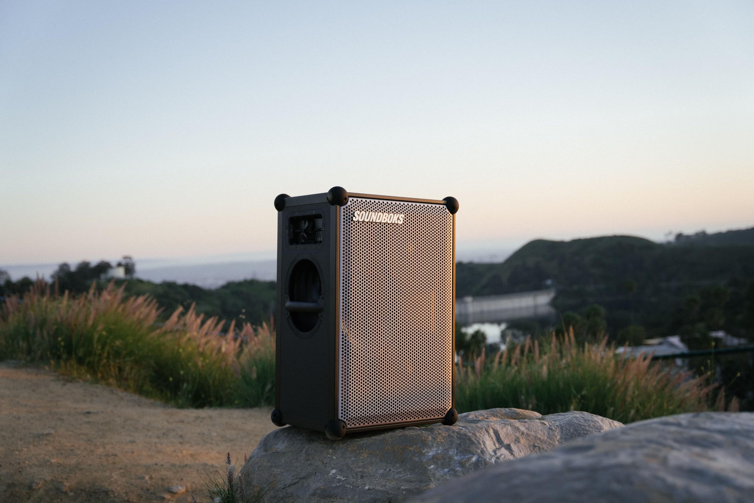 SOUNDBOKS 4 Bluetooth Speaker - 126dB Loud Wireless Portable Speaker with 40-Hour Battery Life & USB-C Charging - High Performance Party Speaker for Outdoor Events, Camping, Beach - Designed in Denmark (Metallic Gray)