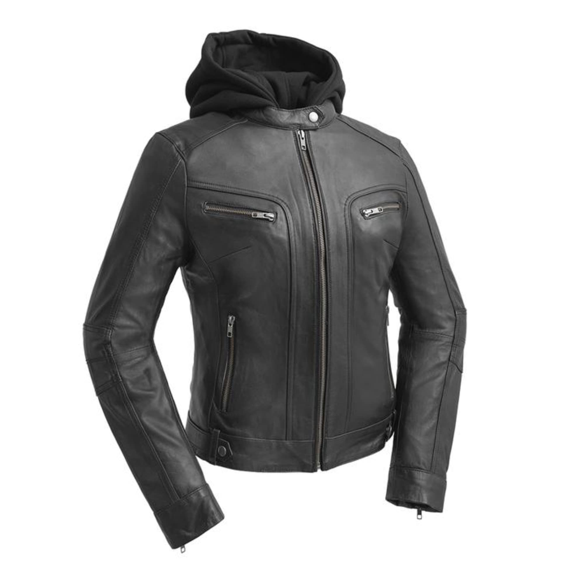 APRIL Women's Fashion Genuine Leather Jacket - Stylish Biker Jacket for Women | Perfect for Motorcycle Riding, Night Out & Casual Wear