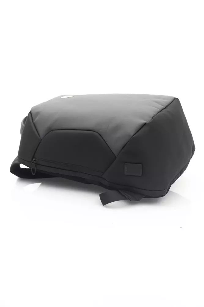 Lamborghini Gray Nylon Backpack with Zipper Closure - Stylish Travel & School Laptop Bag for Men & Women