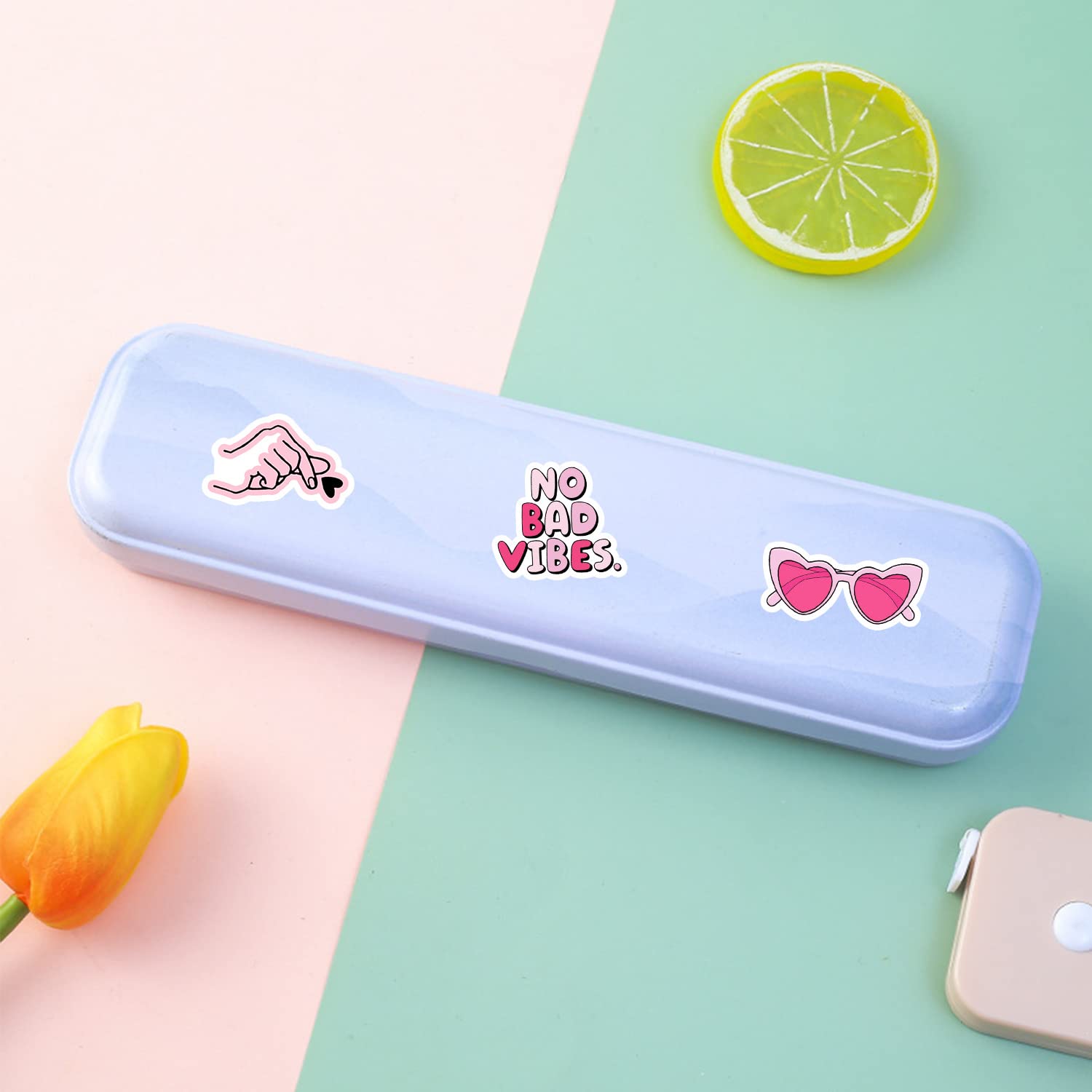Cute Waterproof Stickers for Water Bottles, Laptops, Tablets, Phones, Skateboards & Travel Cases - Fun Decorative Sticker Pack for Adults, Teens & Kids (Pink Design) | Perfect for Personalizing School Supplies, Gym Bottles & Tech Accessories