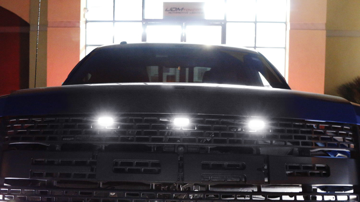 3pcs Clear 12 SMD Xenon White LED Front Grille Running Lights for Ford Raptor - High Visibility Daytime Running Lights for Off-Road & Night Driving