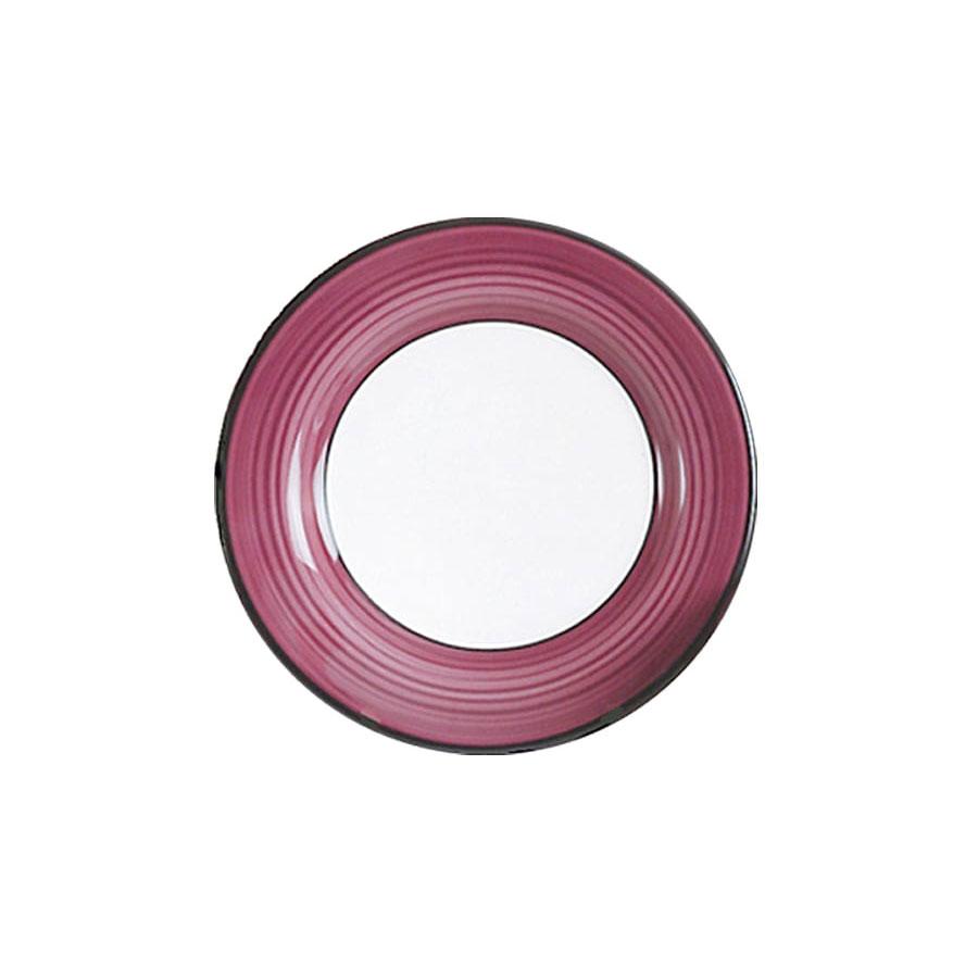 4-Piece Salad Plate Set - White & Purple Spree Pattern for Everyday Dining & Entertaining