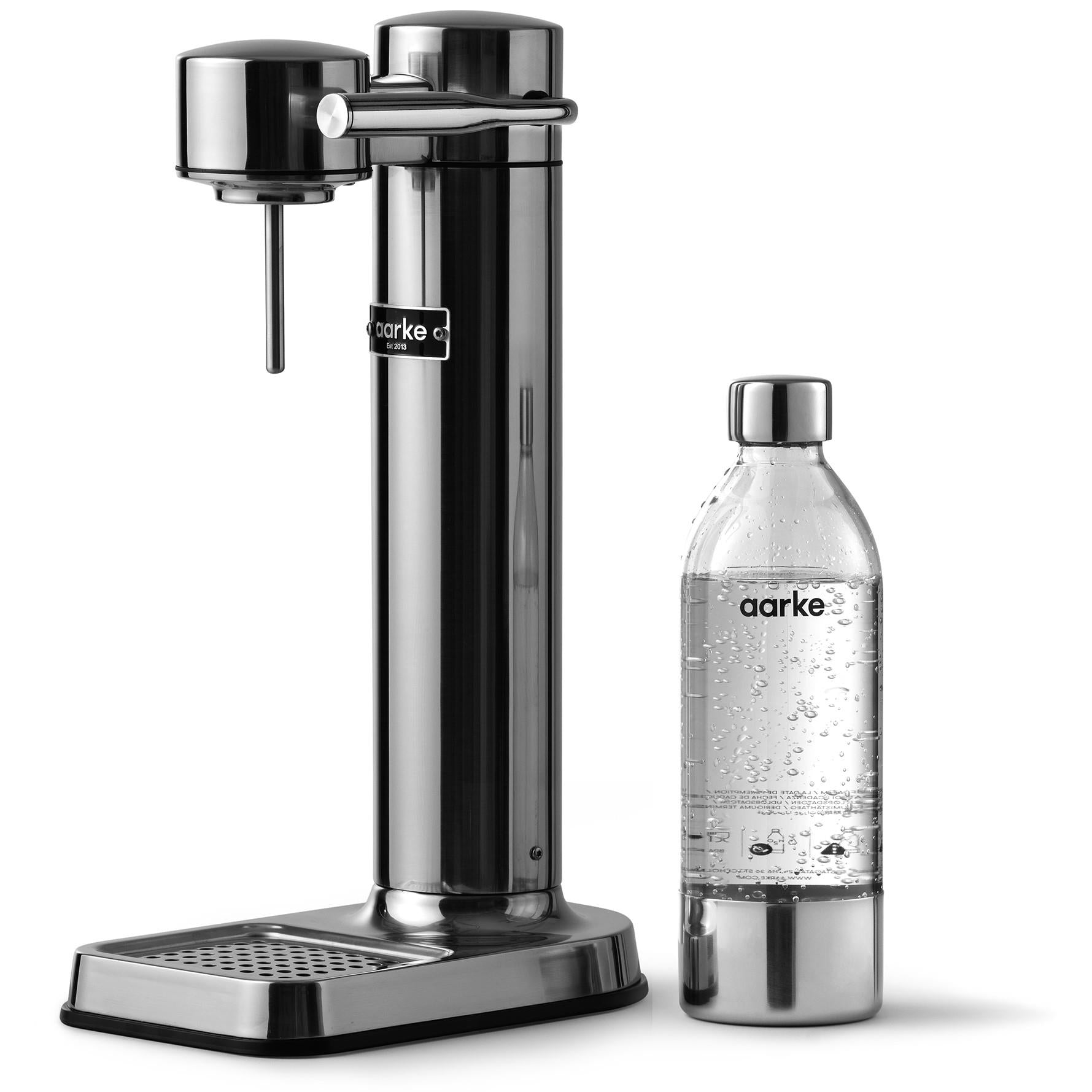 Aarke Carbonator III Sparkling Water Maker - Premium Polished Silver Soda Machine for Home & Office | Make Fresh Sparkling Water, Seltzer & Carbonated Drinks | Perfect for Parties, Cocktails & Healthy Hydration