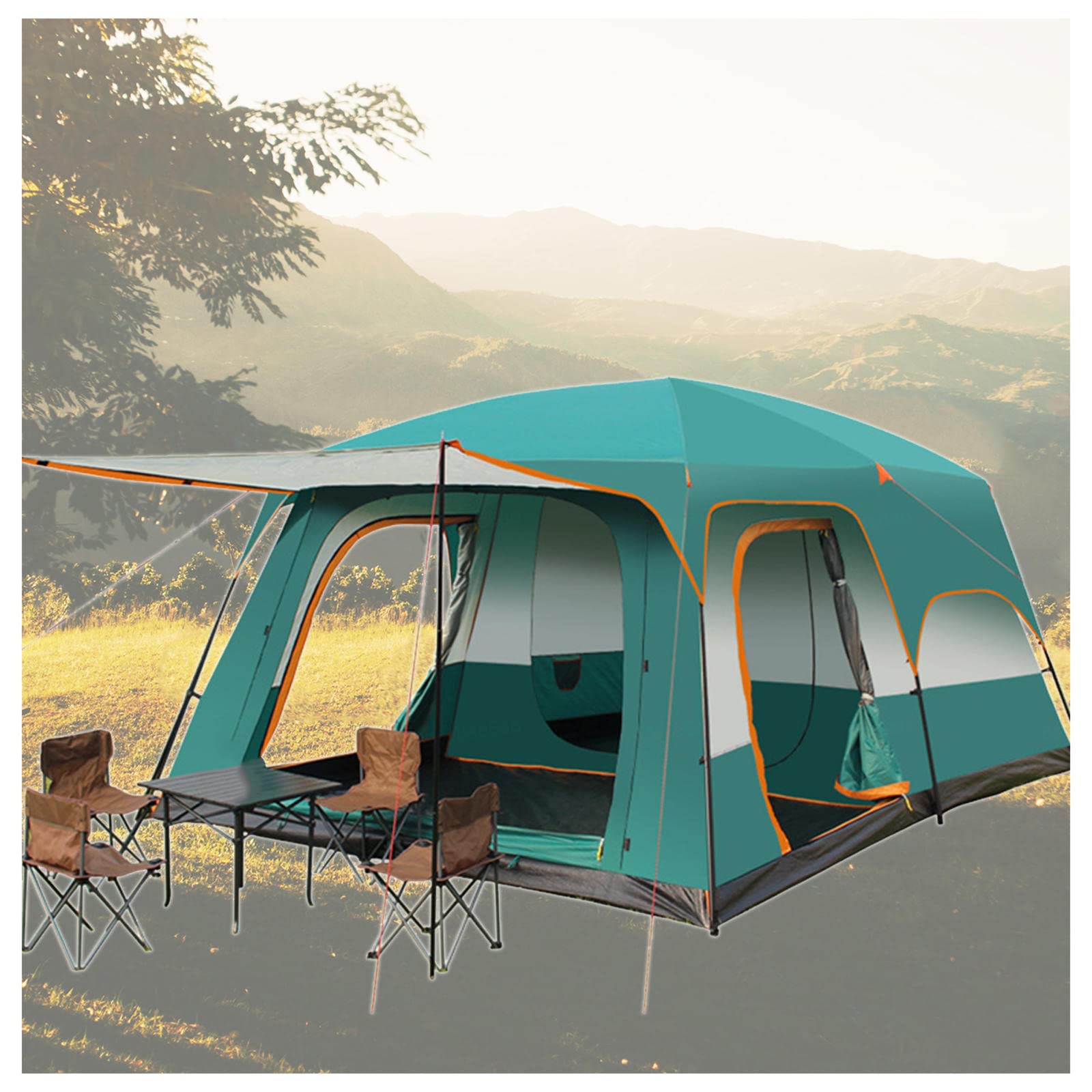 Premium Waterproof & Insect-Proof Pop-Up Tent for 5-8 People - Heavy Duty Instant Camping Tent for Outdoor, Garden, Beach, and Sports Events - Ideal for Family Camping, Picnics, and Backyard Adventures