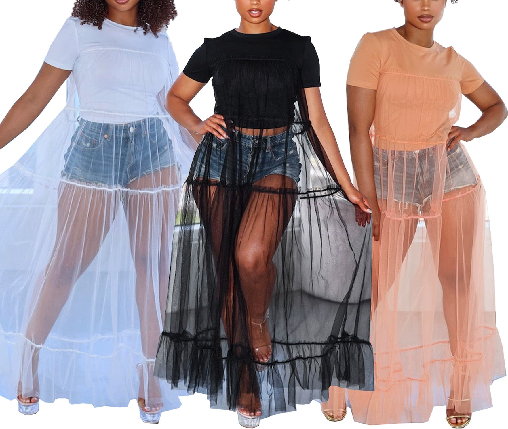 Sheer Mesh T-Shirt Top for Women - Breathable See-Through Fashion Tee - Perfect for Layering, Summer Outfits & Nightclub Wear