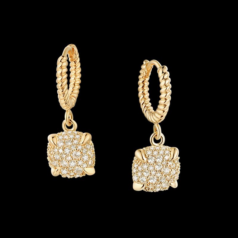 CZ dangle hoop