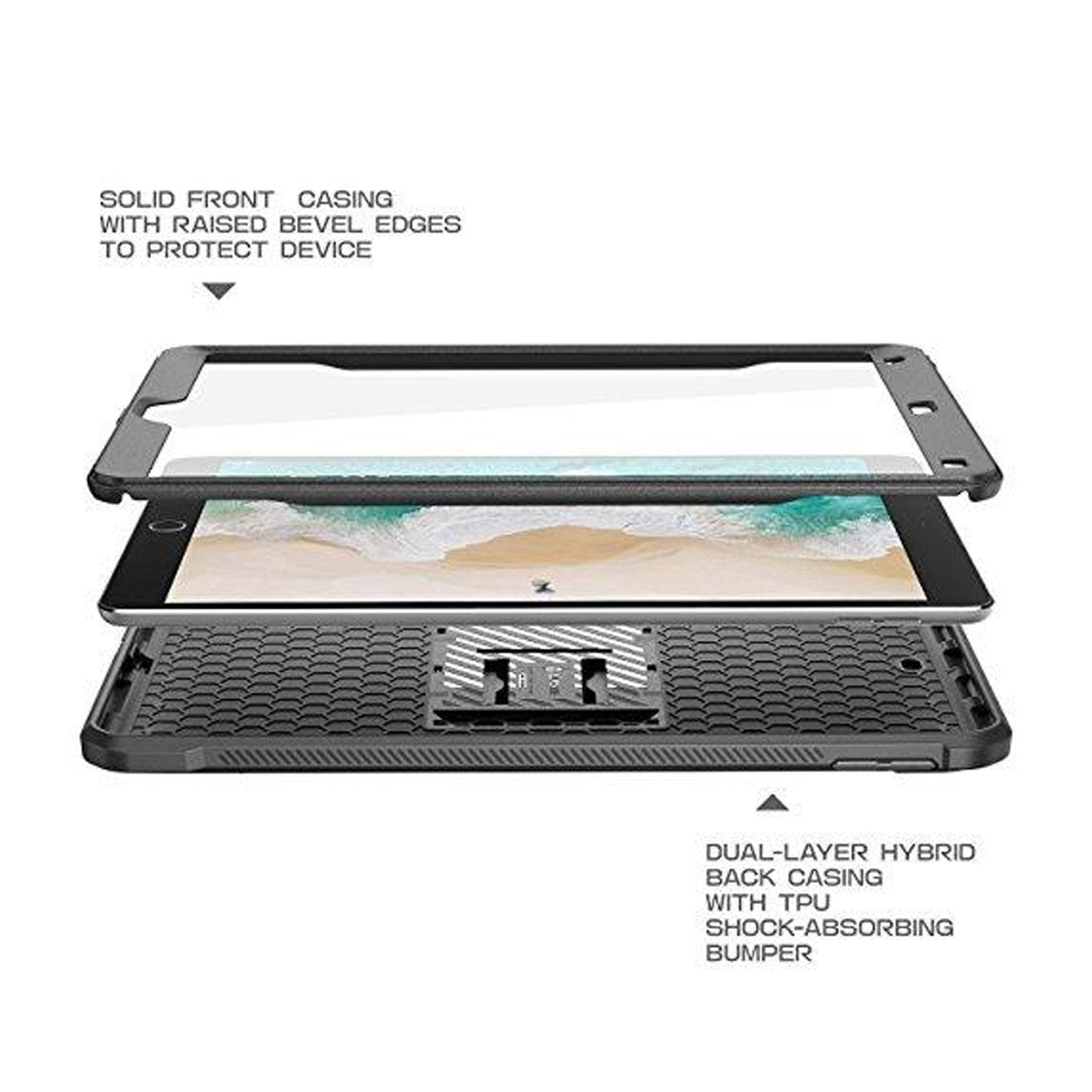 iPad Pro 10.5 inch (2017) Shockproof Rugged Case with Built-in Screen Protector | Heavy Duty Protection Cover for iPad Pro 2nd Gen | Perfect for Outdoor, Travel & Work Use