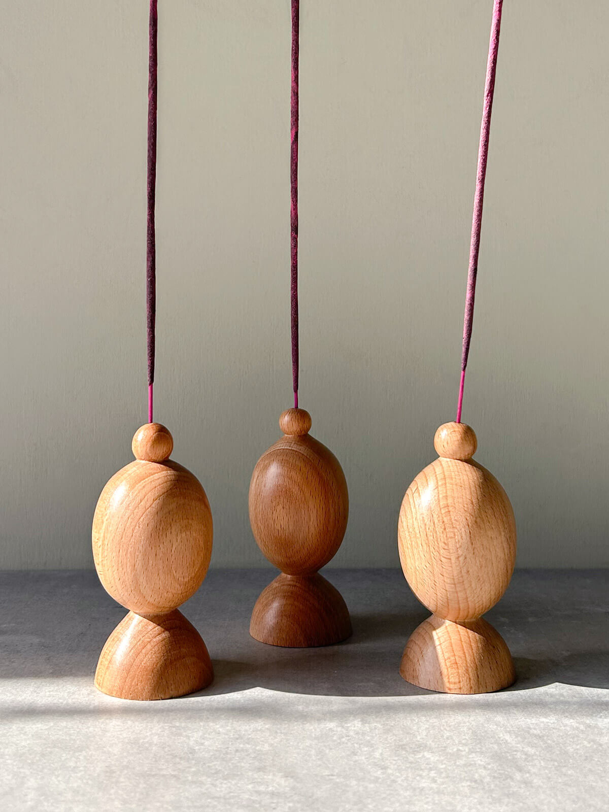 Handmade Scottish Beech Wood Incense Holder & Bobbin - Natural Aromatherapy Accessory for Meditation, Yoga, and Home Decor