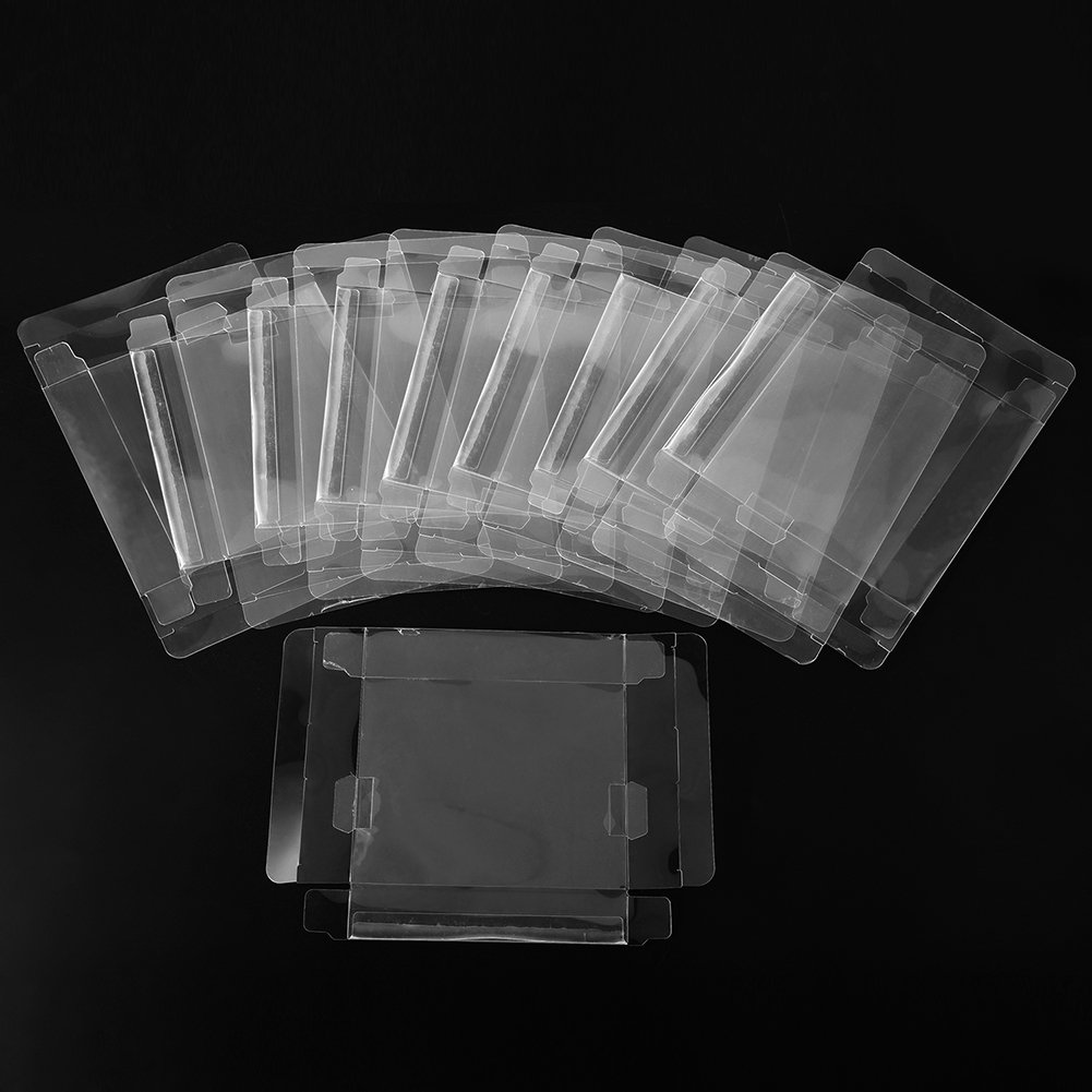 10Pcs Clear Scratch-Resistant Plastic Game Card Storage Cases for Game Boy & GBA - Protective Cartridge Holders for Nintendo DS, Switch Games - Perfect for Collectors & Travel Organization