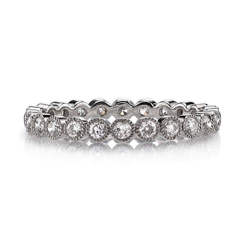 Single Stone Platinum Mini Gabby Band Ring - Elegant & Dainty Wedding Band for Women, Perfect for Engagement, Anniversary & Everyday Wear