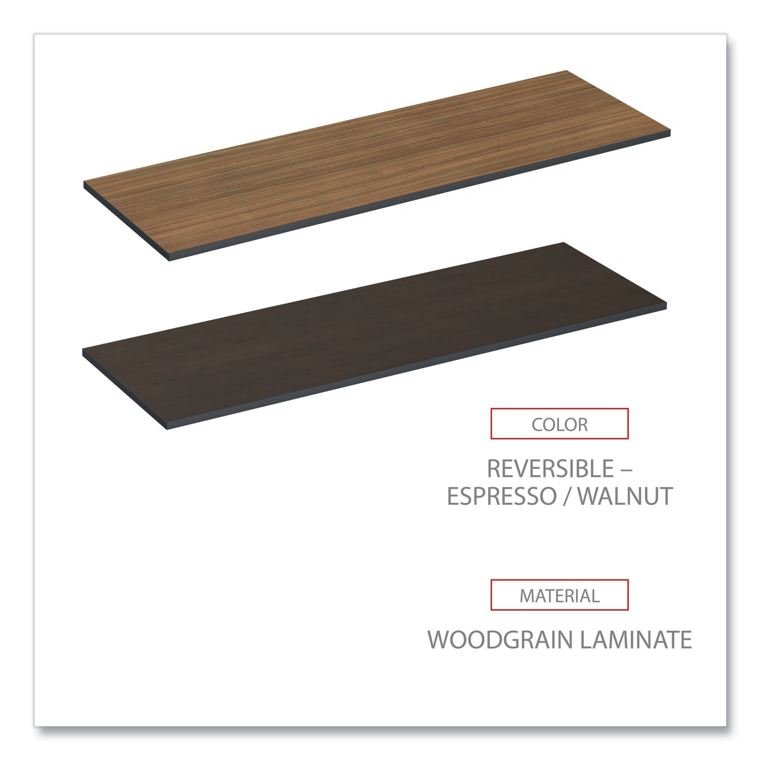 Alera® Reversible Laminate Rectangular Table Top 71.5
