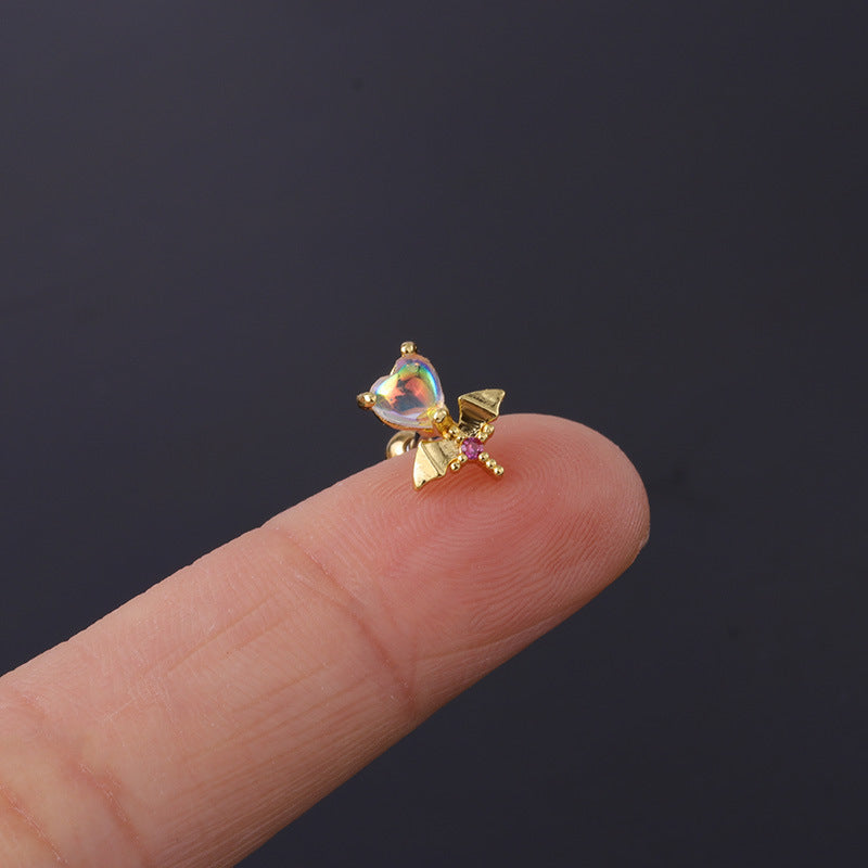 20G Cartilage Tiny Stud Earrings - Cute Opal Stud Earrings for Women | Perfect for Daily Wear, Parties & Gifts | HSPJ310