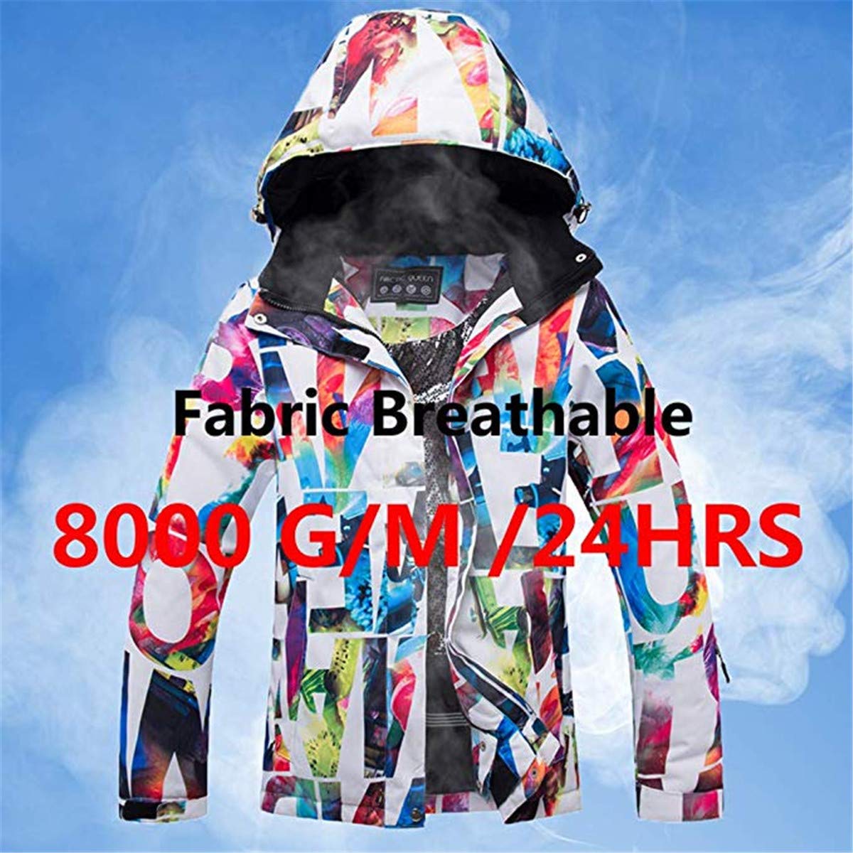 Women's Waterproof Ski Bib Suit Jacket & Pants Set - Colorful Printed Snowboard Outfit for Winter Sports | Warm & Stylish Skiing, Snowboarding & Outdoor Activities