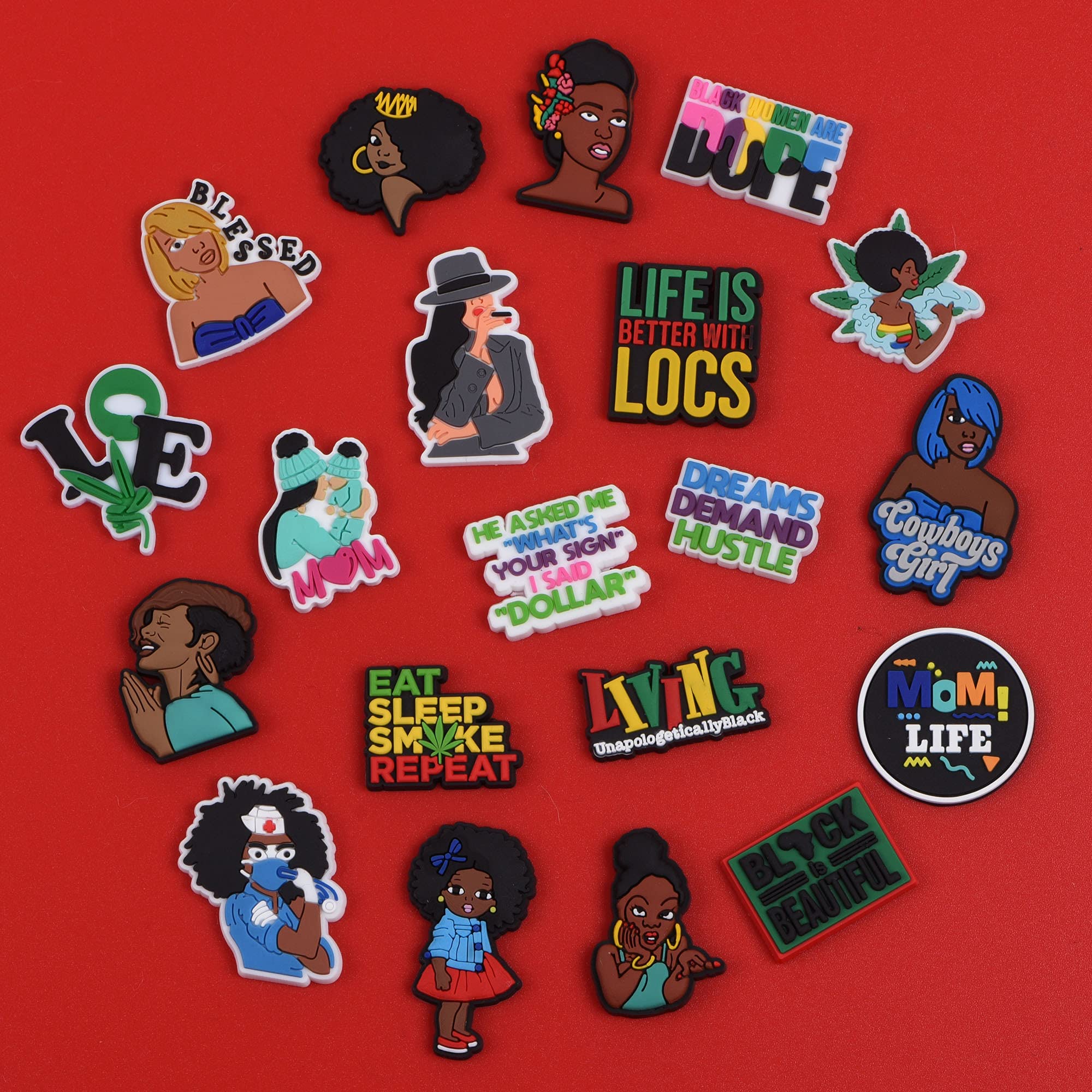 Black Lives Matter Shoe Charms - Decorative Accessories for Kids, Girls, Women | Birthday Gifts, Party Supplies | Perfect for Sneakers, Sandals & Casual Footwear