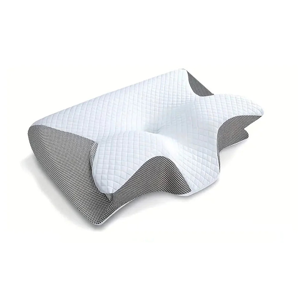 Orthopedic Memory Foam Pillow for Neck Pain Relief - Ergonomic Cervical Support Pillow with Cooling Gel - Perfect for Side, Back & Stomach Sleepers - Ideal for Home, Travel & Office Use