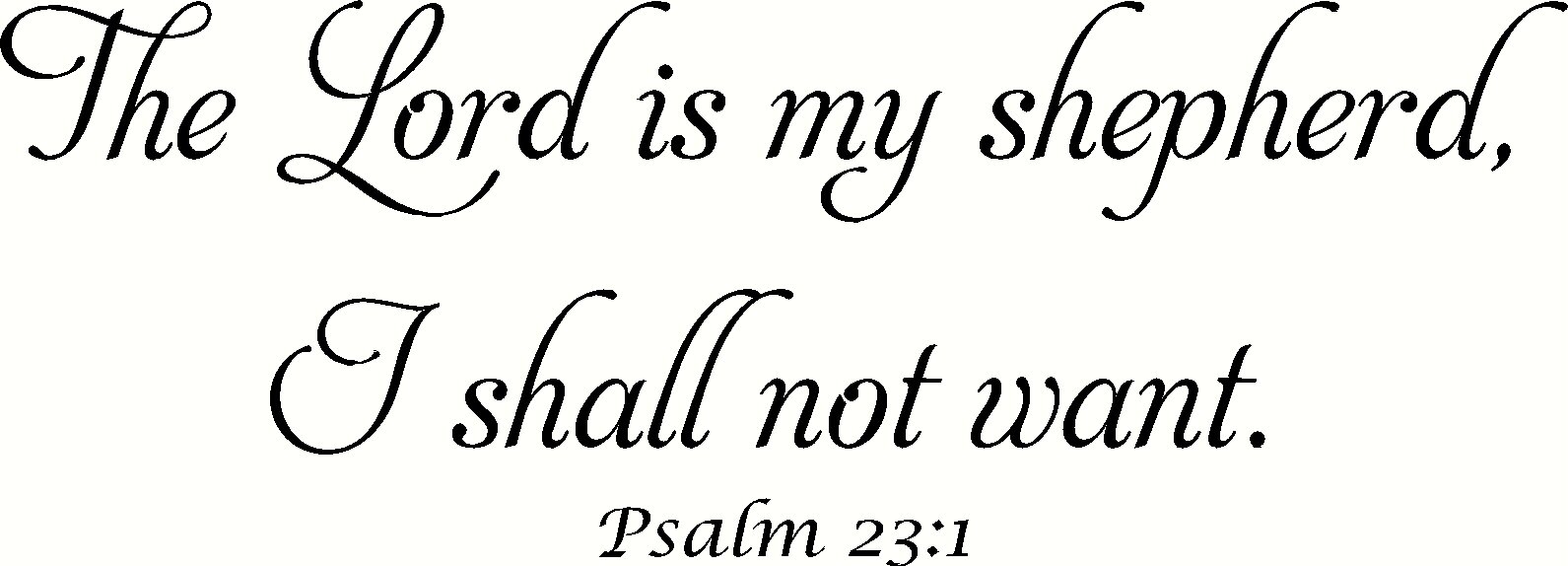 Psalm 23:1 Bible Verse Wall Decal - The Lord is My Shepherd Vinyl Art - Traditional Scripture Home Decor for Living Room, Bedroom & Office