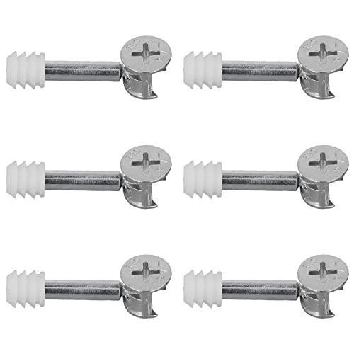 100-Pack 3-in-1 Furniture Cam Screws for Drawers - Heavy Duty Fasteners with Sturdy Structure & Secure Connection | Perfect for DIY Cabinet Assembly, Wardrobe Construction & Home Improvement Projects