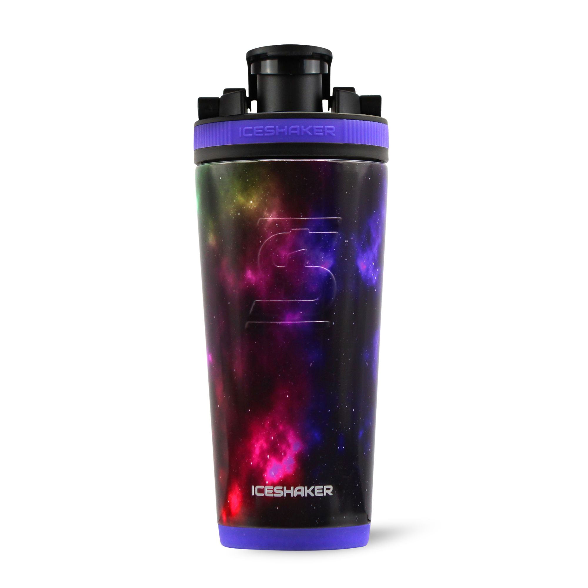 26oz Insulated Stainless Steel Ice Shaker Bottle - Galaxy Design for Protein Shakes & Workout Hydration | Gym, Fitness & Sports Water Bottle