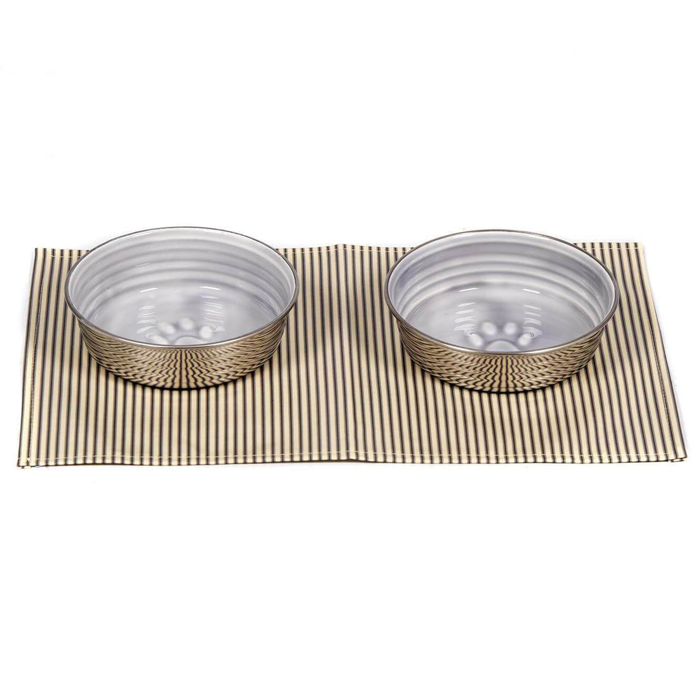 Waterproof Pet Feeding Placemat with Spots & Stripes Design - Non-Slip Dog & Cat Food Mat for Easy Cleaning - Perfect for Kitchen, Dining Room & Outdoor Use