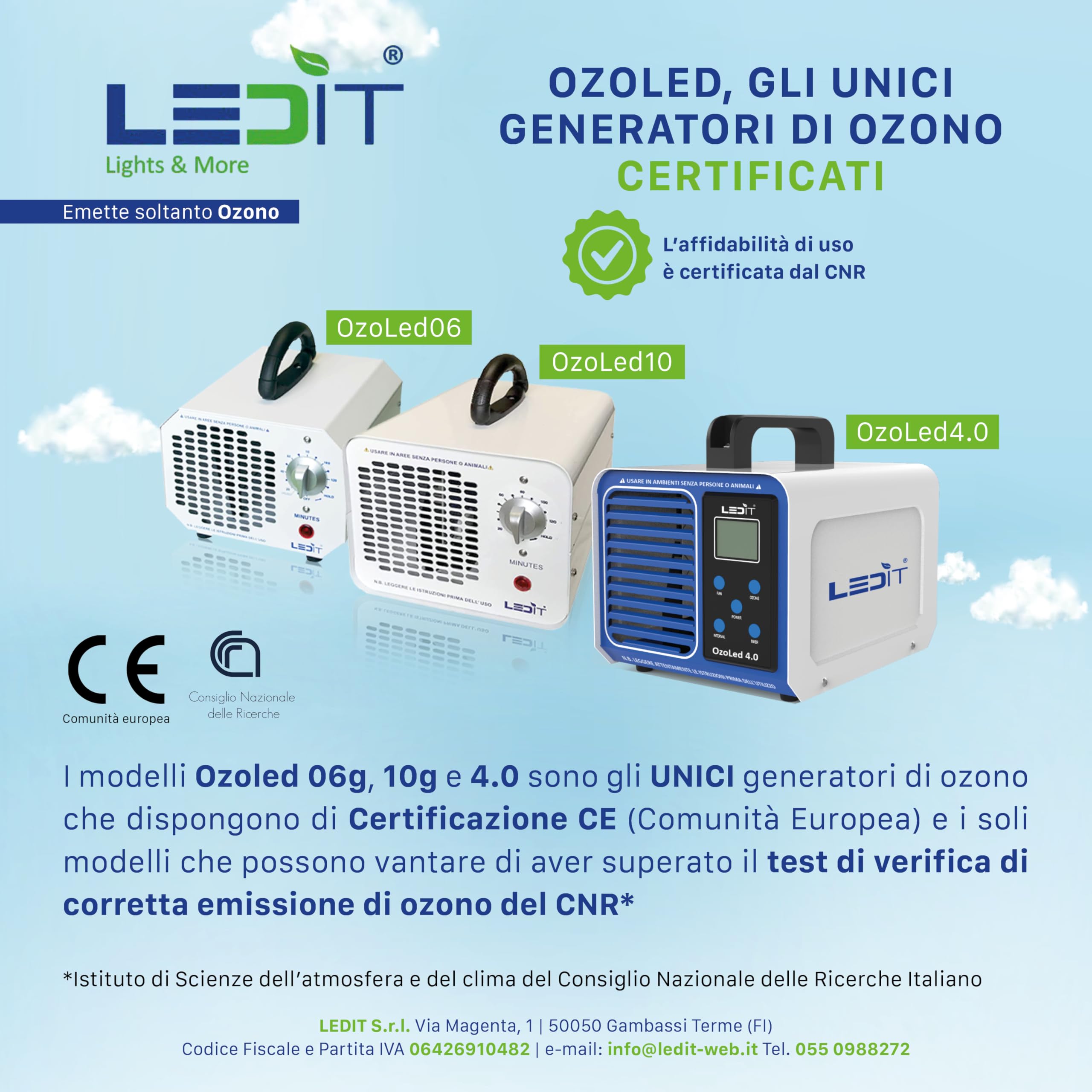 Professional 10000MG/hr Ozone Generator with Remote Timer - CE & CNR Certified, Made in Italy for Home & Commercial Use - Ideal for Air Purification, Odor Removal, and Disinfection in Offices, Restaurants, and Healthcare Facilities